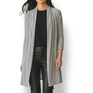 4/$20 Magic Scarf Company Silver Stretch Duster Cardigan – One Size (S–L)